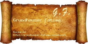 Grundhauser Fatime névjegykártya